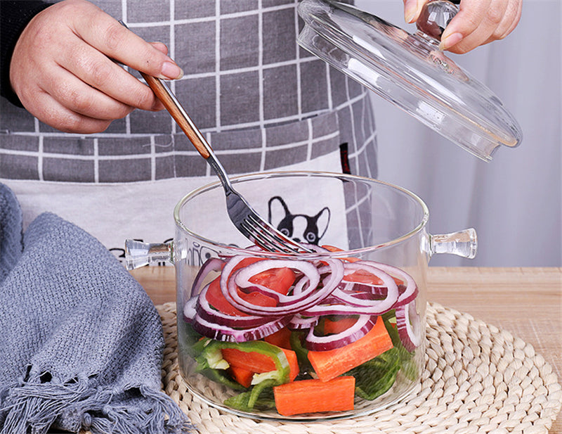 Transparent Glass Stove Pot