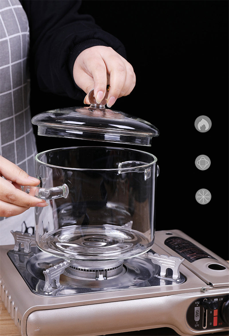 Transparent Glass Stove Pot