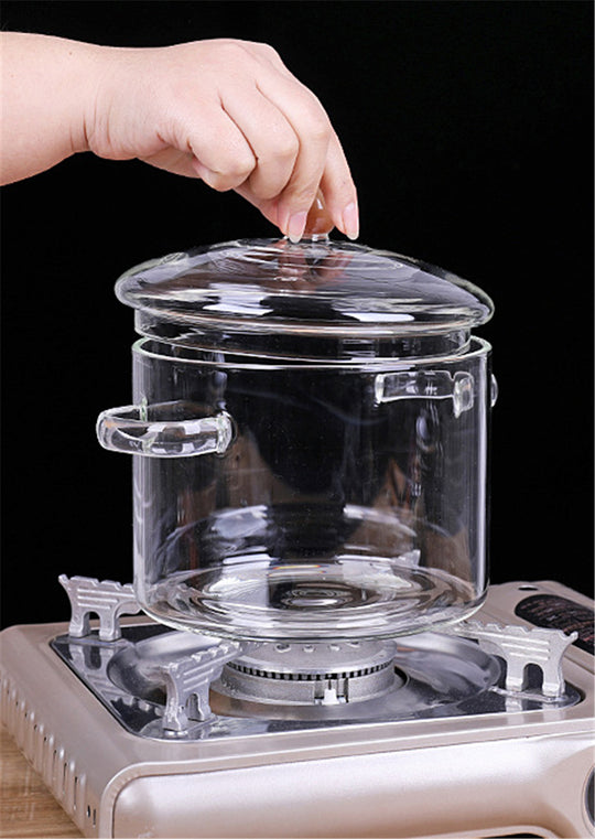 Transparent Glass Stove Pot