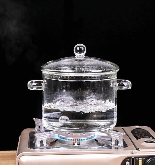 Transparent Glass Stove Pot