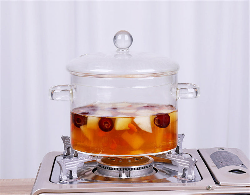 Transparent Glass Stove Pot