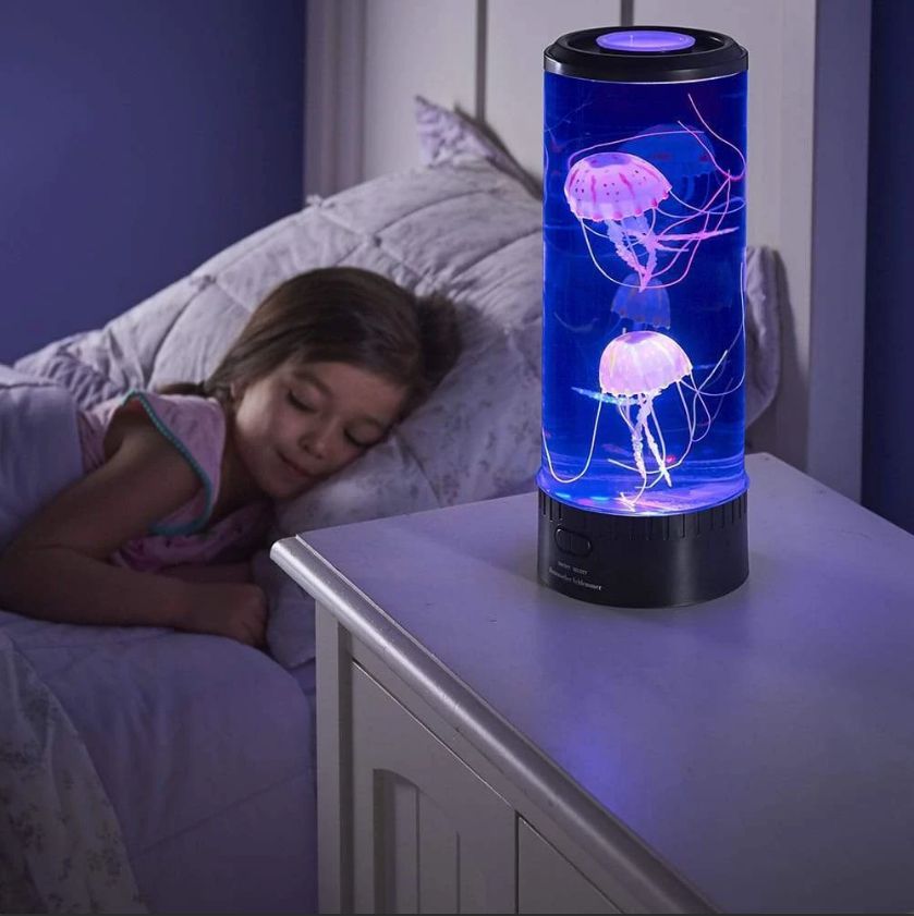 LED Jellyfish Aquarium Lamp Night Light USB Powered