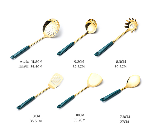 7 PCS Stainless Steel Silicone Kitchen Utensils