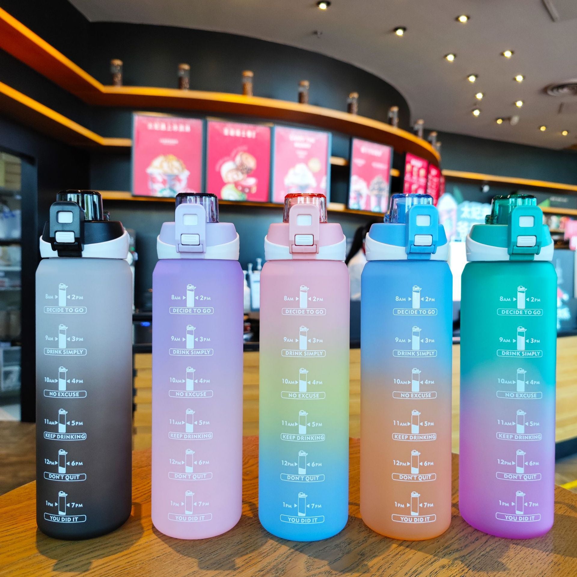 Color Gradient Bottle For Frosted Sports Water