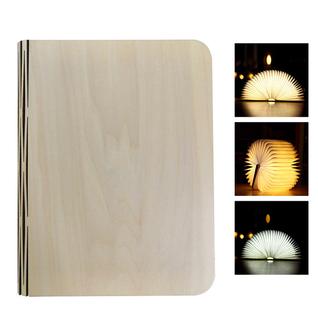 Turning And Folding LED Wood Grain Book Light