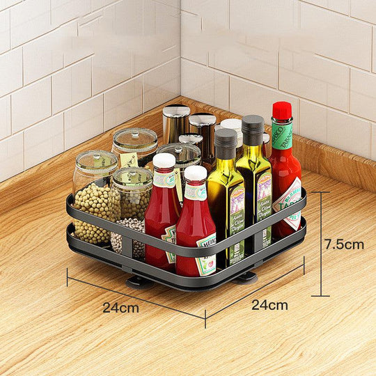 Multifunctional Circular Storage And Rotatable Kitchen Seasoning Rack