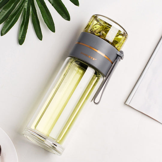 Glass Water Bottle With Tea Infuser Filter Tea